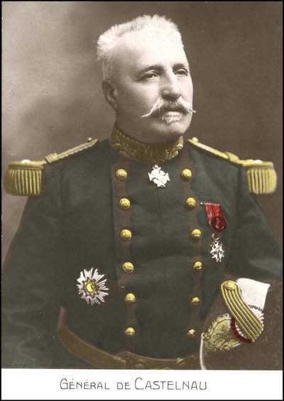 フランスの将軍Noel Edouard de Curieres de Castelnau (1851-1944)の肖像。20世紀のSDポストカード。 作： French School