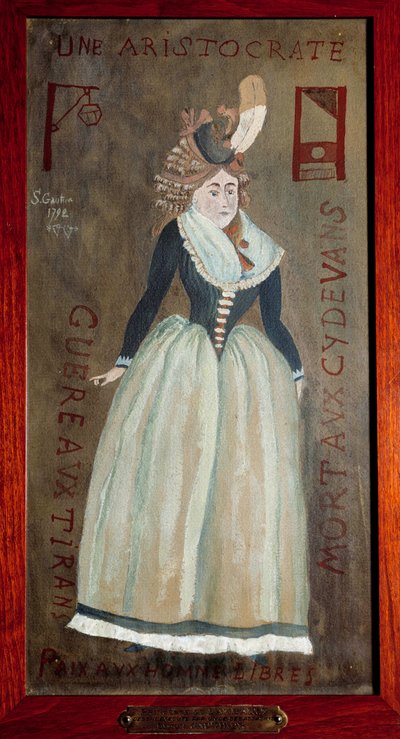 暗殺者の一人が描いたランバル王女（1749-1792）（Marie-Therese Louise de Savoie-Carignan）の肖像。1792年 パリ、警察庁 作： French School