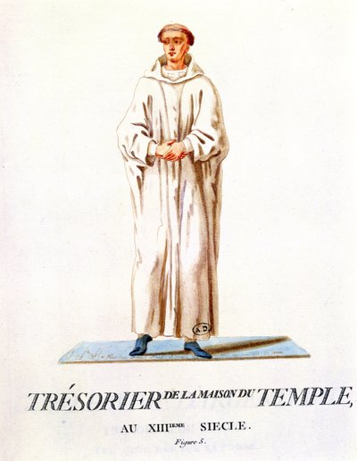 神殿の家の会計係の肖像、1786年（紙にトイレ） 作： French School