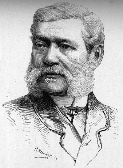 木彫りの彫刻家、コロンナ・チェザーリ伯爵（1825-1887）の肖像。 作： French School