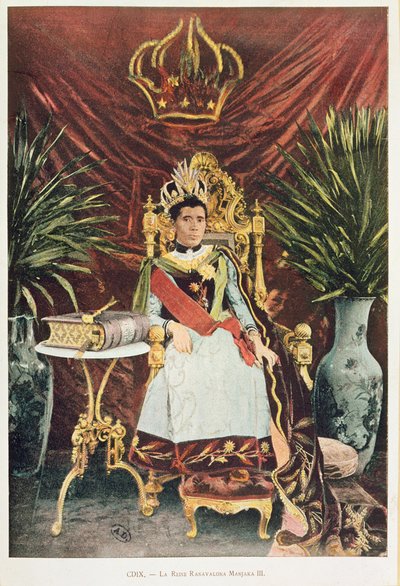 マダガスカルの最後の女王、ラナバロナ3世（1862〜1917年）の肖像、19世紀後半 作： French School