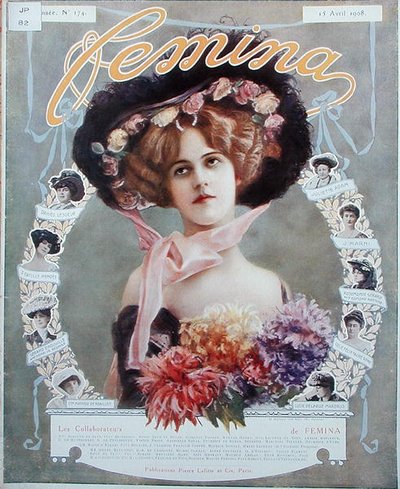 女性作家のポートレート（「Femina」より 作： French School