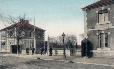ブザンソンの兵舎を描いたはがき、c。 1900年（カラーリソ） 作： French School
