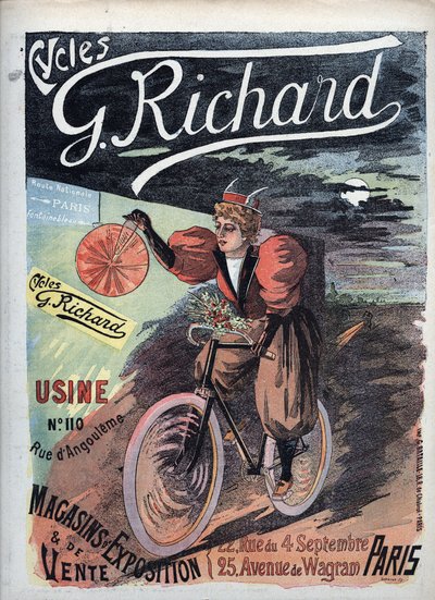 George Richard Cycles "の広告ポスター 1895年パリ フランス派 作： French School