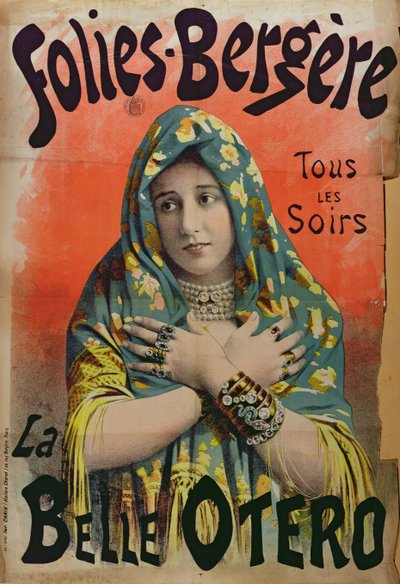 フォリーベルジェールでのラベルオテロの広告ポスター、1892-94年 作： French School