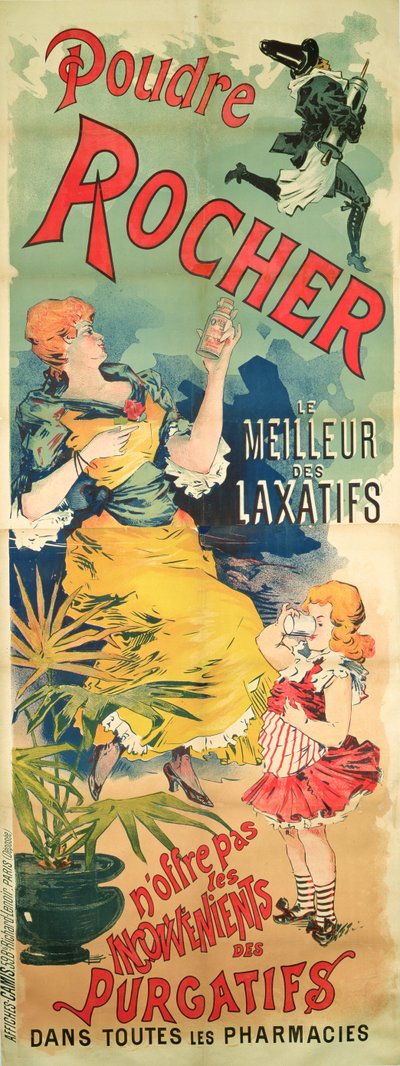 ロシェパウダーの広告ポスター、ベスト下剤、c.1900 作： French School
