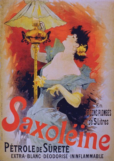 サクソレインセーフティランプオイルの広告ポスター、1890年代 作： French School