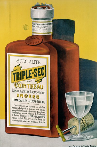 アンジェで作られたポスター広告Triple Sec Cointreau 作： French School
