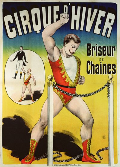 Cirque dHiverで有力者を宣伝するポスター 作： French School