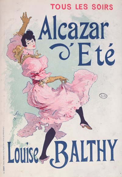 アルカサルデテのポスター、ルイーズバルシー主演、1893年 作： French School