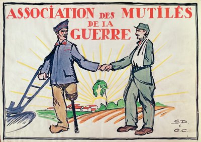 1920年頃の戦争武装者協会のポスター 作： French School