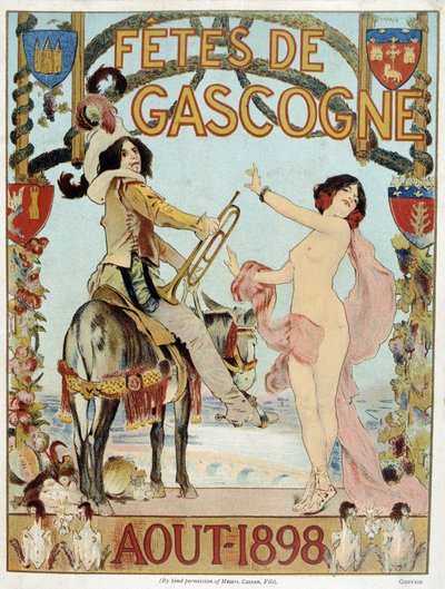 1898年8月のビスケー・ホリデーのポスター 作： French School