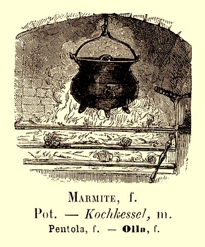 アルバムVocabulaire、c.1880からのポットのイラスト 作： French School