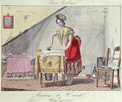 貧困と虚栄心、グロテスク美術館シリーズ、1820〜30年頃 作： French School