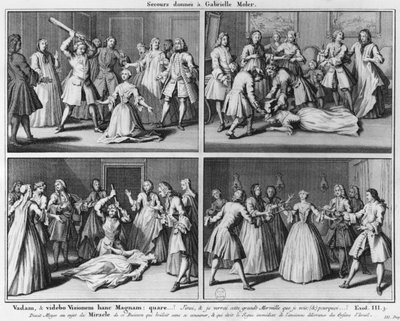 ガブリエルモレへの援助の実践、パリのM.ドパリの奇跡の図...バイLouis Basile Carre de Montgeron（1686-1754）1747、Cologne 作： French School