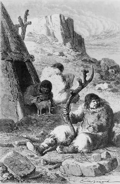ルイフィグイエのLHomme Primitifの先史時代の芸術家が1870年にアシェットを出版 作： French School