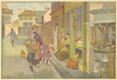 パーティーの準備（カラーリトグラフ 作： French School