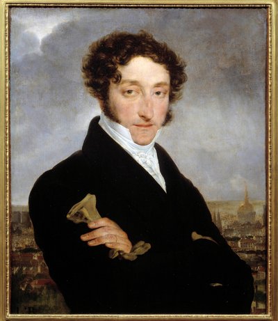 シャルル・ノディエの手紙の男の肖像を推測する 作： French School