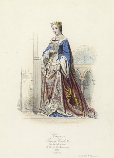 フランスのシャルル6世の治世の王女 作： French School