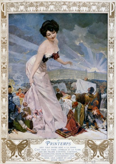 プランタンは女性のために尽くしました...。- デパート「ル・プランタン」の広告。1910.¿ 作： French School