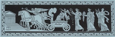 ヴォルテールの遺跡を1791年にパリのパンテオンに運ぶ行列 作： French School