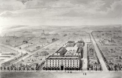 ナポレオンの住宅開発のためのプロジェクト、58 rue Rochechouart、パリ、1849（紙にトイレ） 作： French School