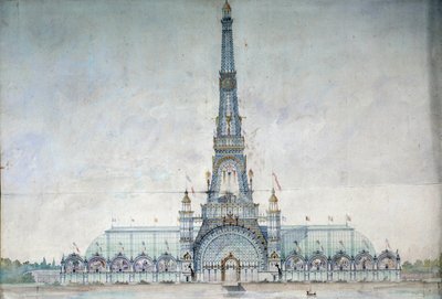 Projetは、GustaveRaulinによる1889年の展示会のためにエッフェル塔を改造することを拒否しました 作： French School