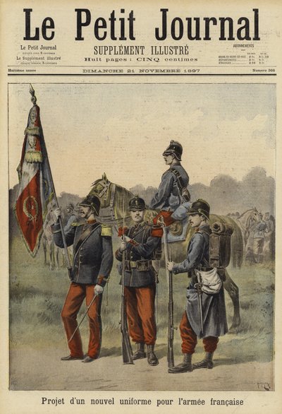 1897年にフランス軍に提案された新しい制服 作： French School