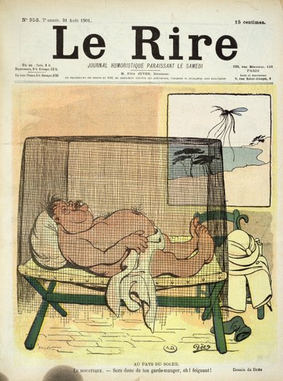 1901年8月31日、ルリールからのコロニーにおける蚊からの保護 作： French School