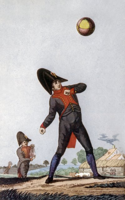 パリのナポレオン中等学校の生徒、1810年頃（カラー彫刻） 作： French School