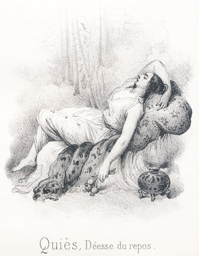 Q静けさ：静けさと休息の女神、彼女にはエレベと夜の息子である妻の睡眠がありました 作： French School