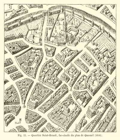 サンベノワ地区、ケスネル計画の複製、1608 作： French School