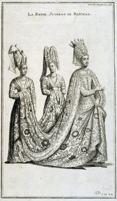 バイエルン王妃イザボー（イザベラ、エリザベス）（1371年～1435年 作： French School