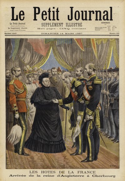 1897年にシェルブールに到着したビクトリア女王 作： French School