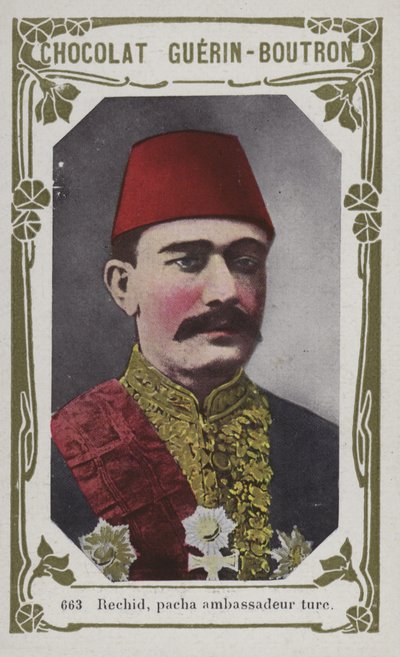 Rechid、pashaトルコ大使（カラー写真） 作： French School