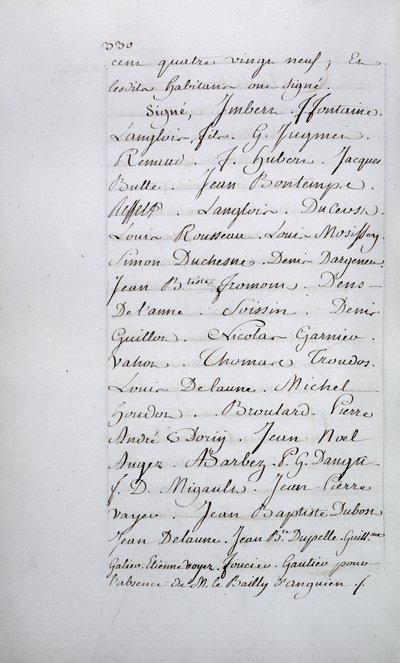 タヴェルニー教区の苦情登録、330ページ、署名付き、1789年4月 作： French School