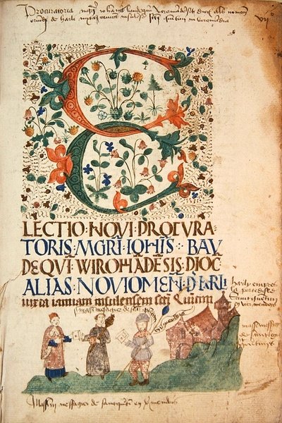 パリ大学でのピカール国民の審議の記録。プロキュアールの選出。1473-83年（ベラム） 作： French School