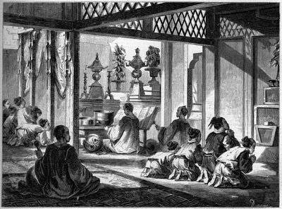 宗教寺院、中国 作： French School