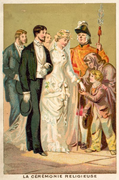 宗教的な結婚の儀式（クロモリト 作： French School
