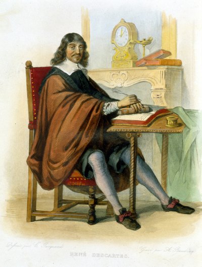 ルネ・デカルトの文章 - Ed.Mennechet, "Le Plutarque francais" 作： French School