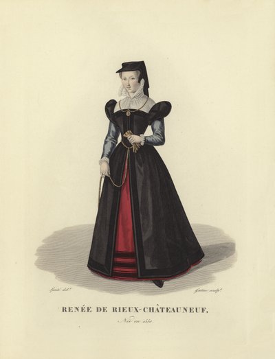 Renee de Rieuf、La Belle Chateauneuf 作： French School