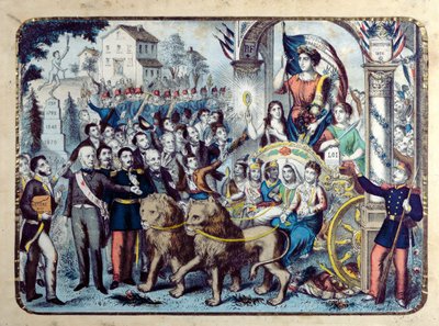 1876年のフランス憲法を祝う共和党の寓話 作： French School