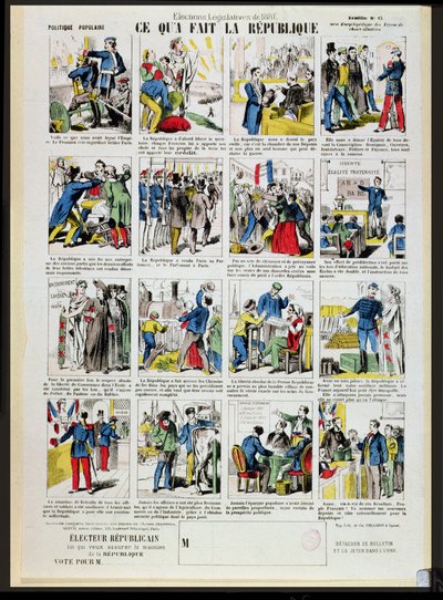 第3共和国の設立を支持する共和党の宣伝、1881年（162979および162980も参照） 作： French School