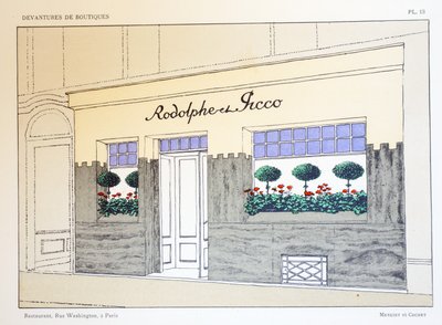 レストラン、プレート13、1927年パリ、ルイピエールセジールによるデバンチャーデブティックのイラスト 作： French School