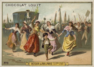 1789年10月6日、フランス革命、ルイ16世王のパリへの帰還 作： French School