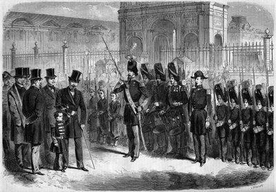 皇太子、ナポレオン・ユージン・ルイ・ジャン・ジョセフ・ボナパルト（1856-1879）（ナポレオン3世の息子）による「Revue des pupilles de la garde imperiale」2月15日号 作： French School