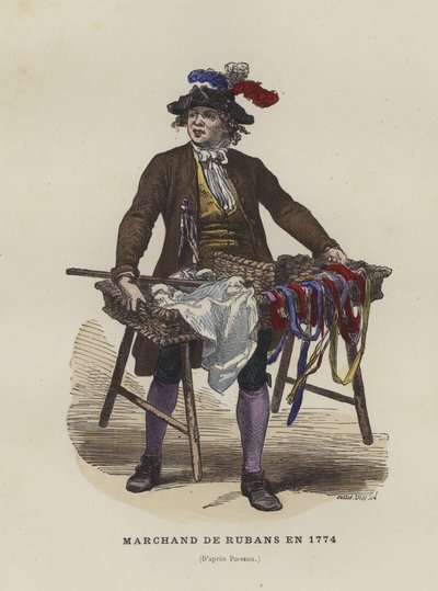 リボン売り、1774 作： French School