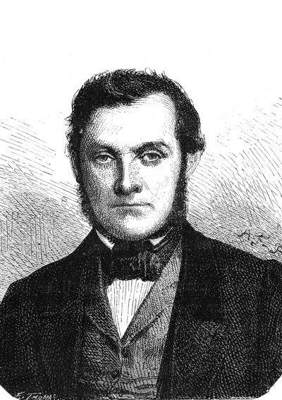 リヒャルト・ヴィルヘルム・ブンセン（1811-1899）、セシウムとルビジウムを発見したドイツの化学者。1867年 作： French School