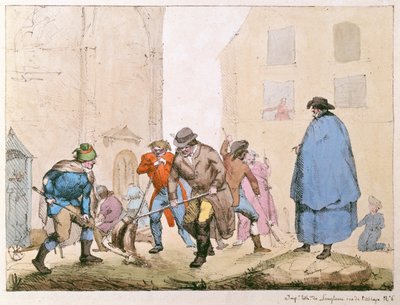 パリのロードスイーパー、1820年頃 作： French School