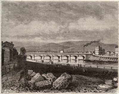 ローヌ、ロワール、ローヌ＝アルプ地方 - V.A.マルト＝ブラウン著「La France illustree: Geography, history, administration statistique」に掲載された彫刻。 1884年 作： French School